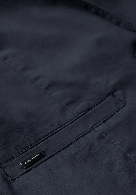 Kurzer Twill-Blazer deep blue