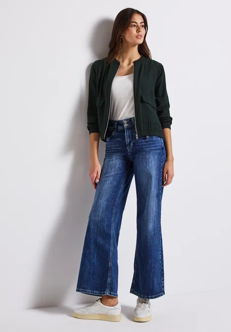 Musselin Blouson pine grove green