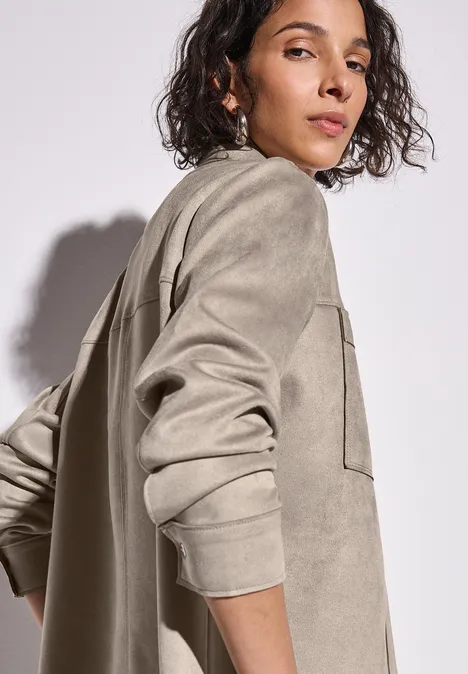 Velours-Jacke vintage stone