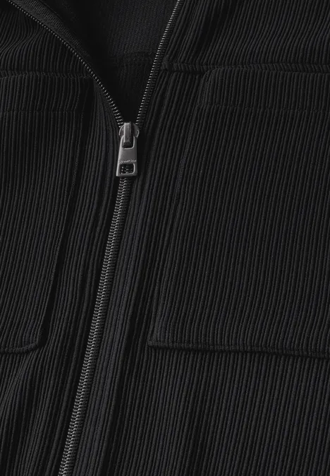 Jacke mit Rippstruktur Black