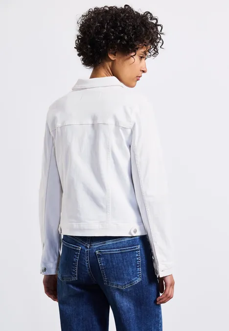 Denim Jacke White Washed