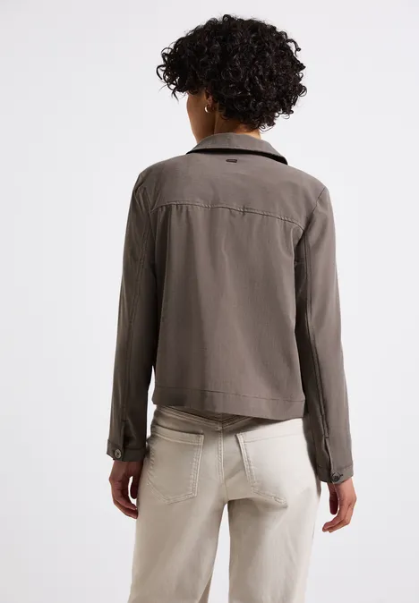 Leichte Jacquard-Jacke nomad brown