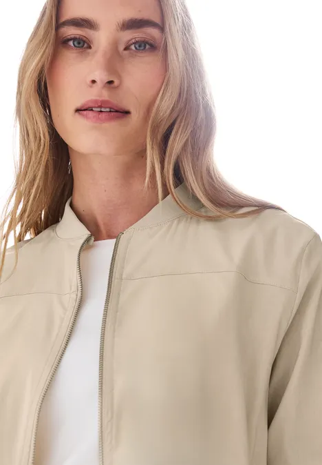 Blouson in effen kleur coastal beige