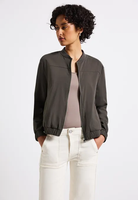 Blouson in Unifarbe nomad brown