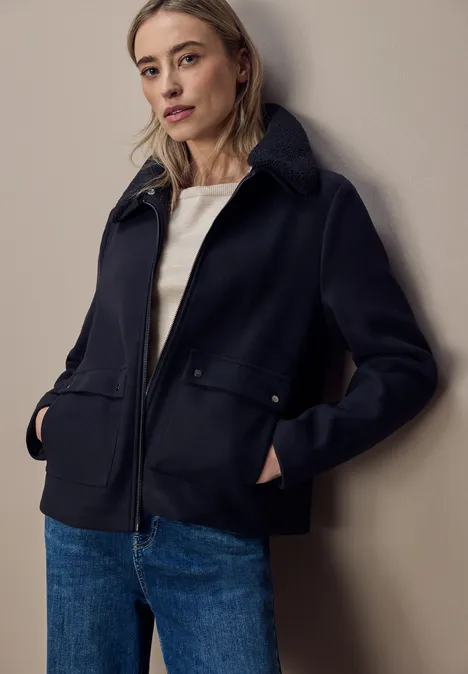 Jacke mit abnehmbarem Kragen Obsidian Blue
