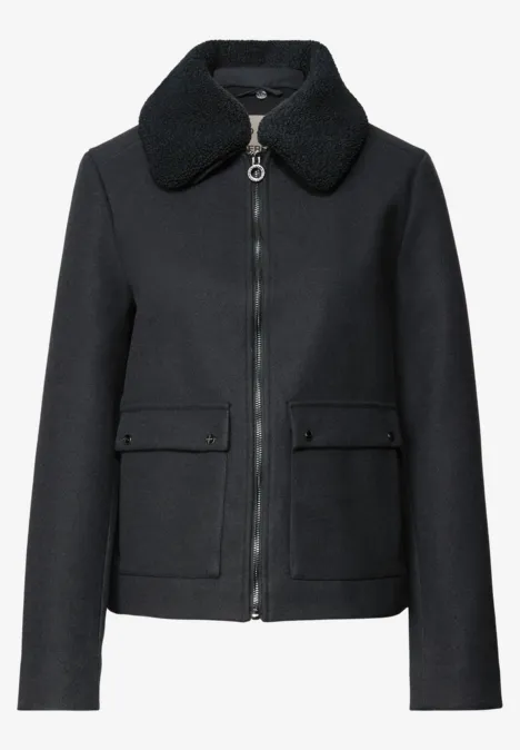 Jacke mit abnehmbarem Kragen Obsidian Blue