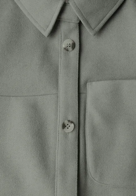 Overshirt In Wolloptik Fresh Sage
