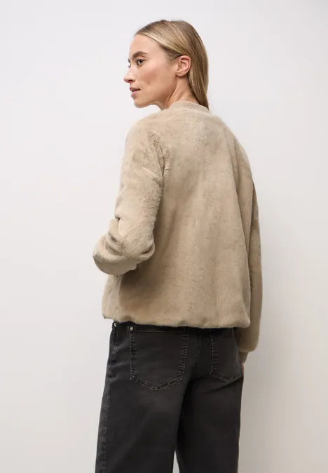 Fake Fur Blouson Smooth Champagne