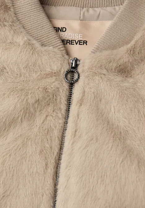 Fake Fur Blouson Smooth Champagne