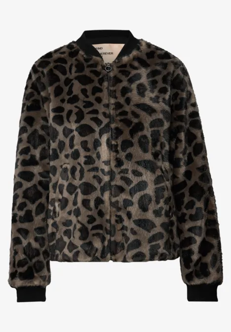 Fake Fur Leo-Blouson Teddy Brown