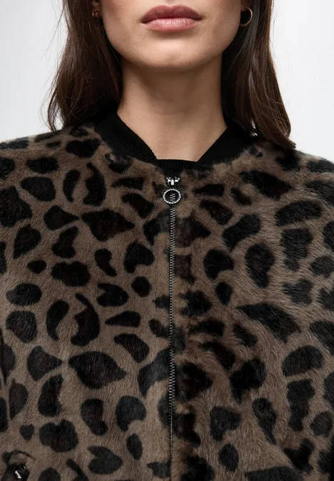 Fake Fur Leo-Blouson Teddy Brown