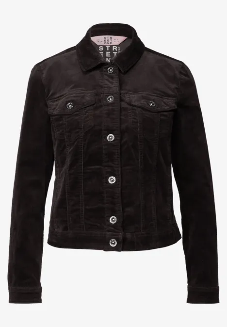 Mini-Cord Jacke deep roast brown