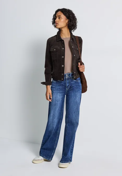 Mini-Cord Jacke deep roast brown