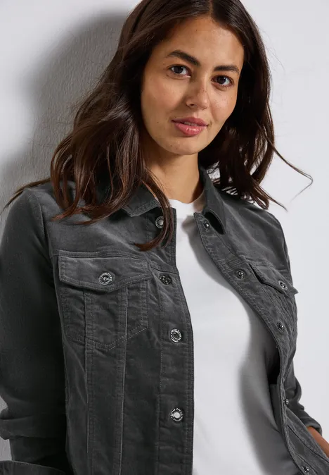 Mini-Cord Jacke concrete grey