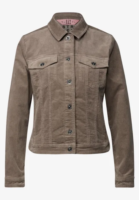 Mini-Cord Jacke bark brown