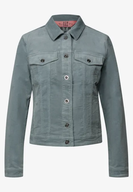 Mini-Cord Jacke washed blue