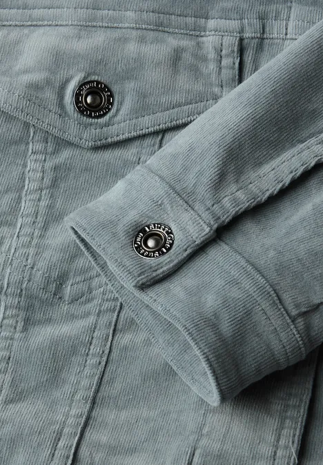 Mini-Cord Jacke washed blue