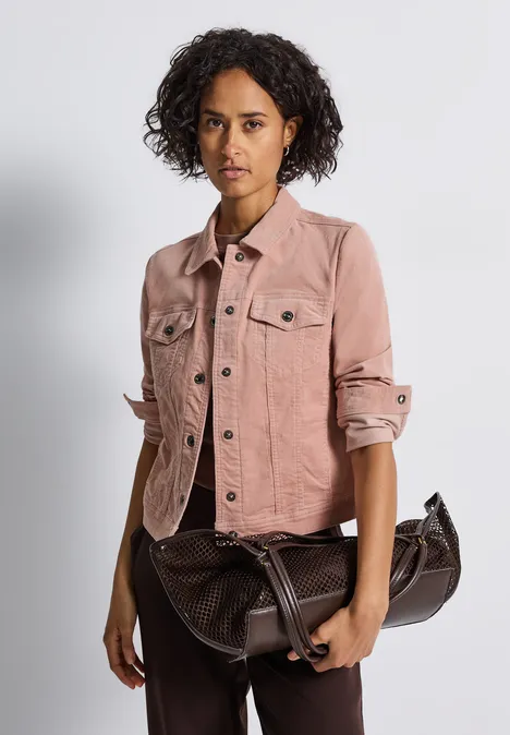 Mini-Cord Jacke faded rose