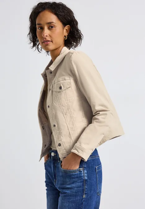 Mini-Cord Jacke malted beige