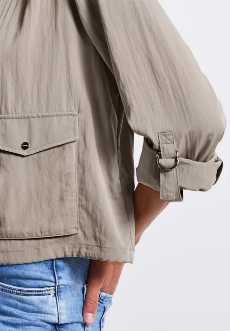 Leichte Strukturjacke morning beige