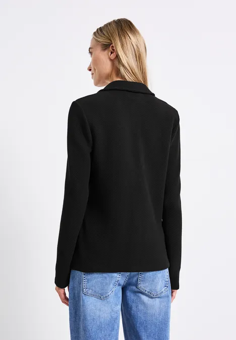 Basic Blazer mit Struktur Black
