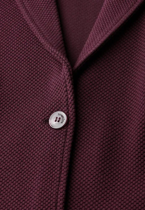 Basic Blazer mit Struktur wildberry red