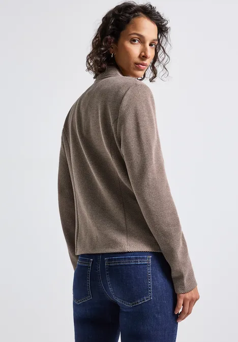 Jacquard Blazer silk brown mel.