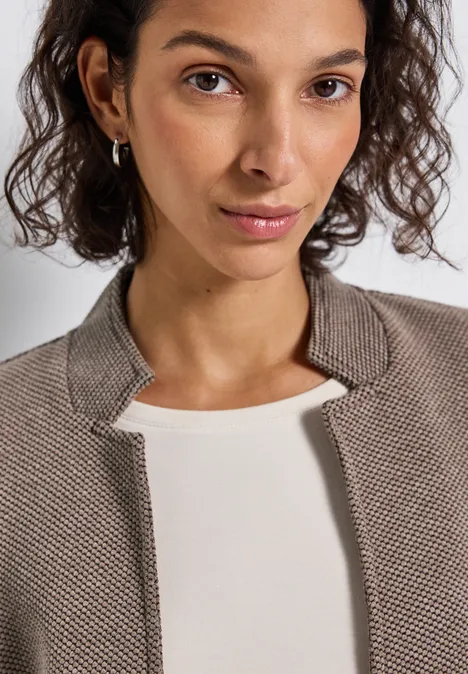 Jacquard Blazer silk brown mel.