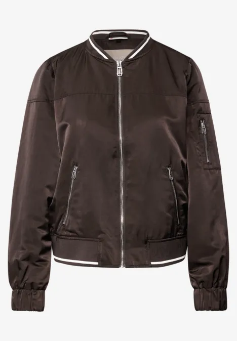 Satin Blouson deep roast brown