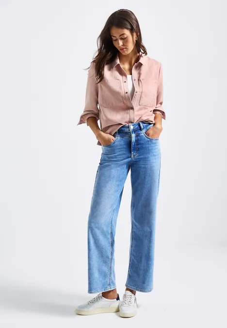 Kurzes Mini-Cord Overshirt faded rose