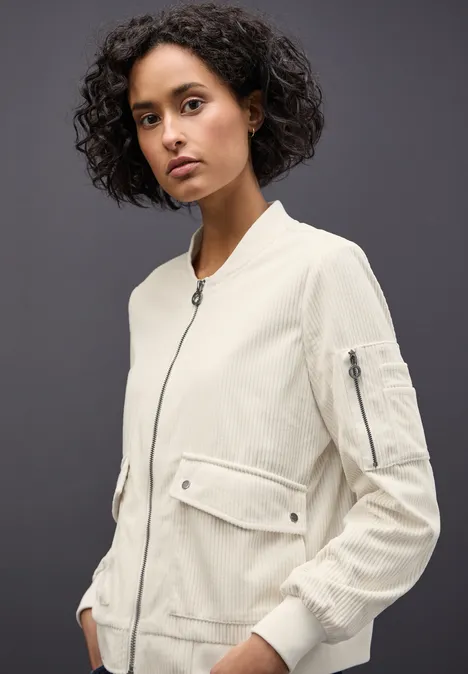 Softer Cord-Blouson soft beige