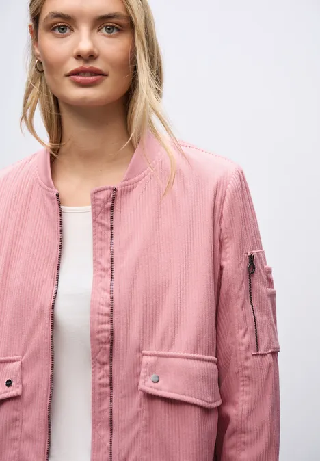 Softer Cord-Blouson powder pink