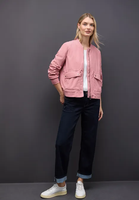 Softer Cord-Blouson powder pink
