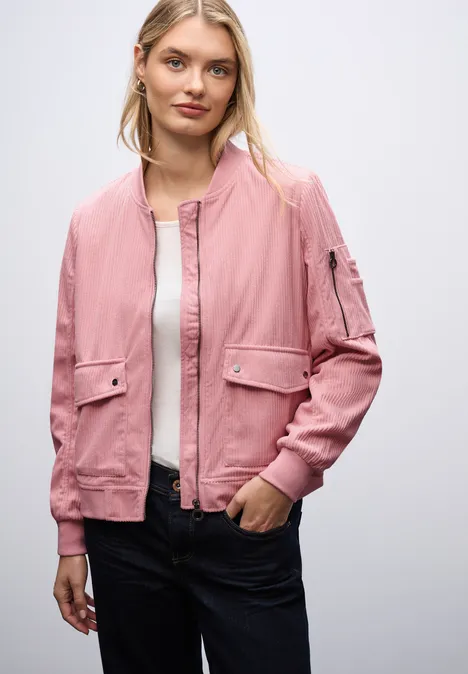 Softer Cord-Blouson powder pink