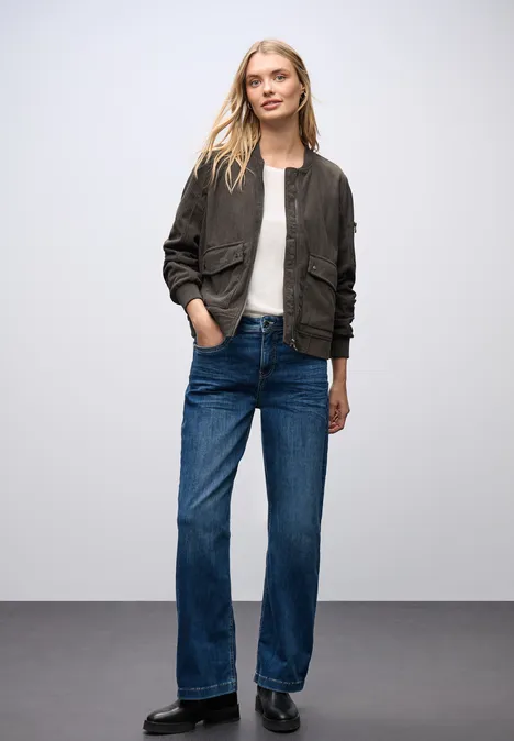 Softer Cord-Blouson darkest brown
