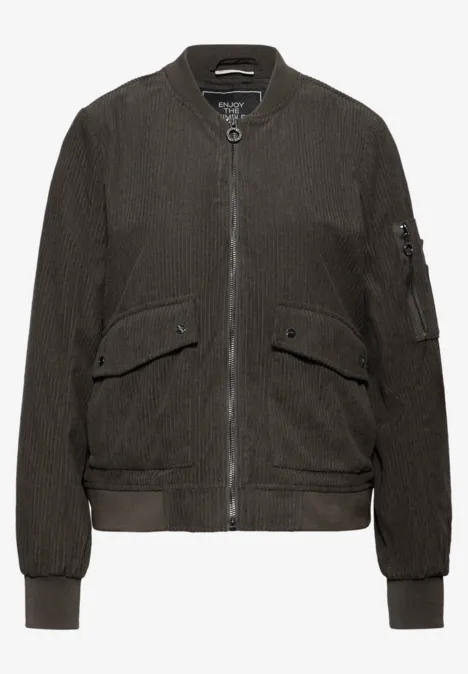 Softer Cord-Blouson darkest brown