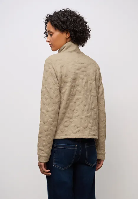 Leo Jacquard Jacke sanded beige mel.