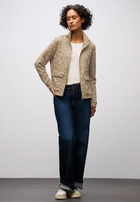 Leo Jacquard Jacke sanded beige mel.