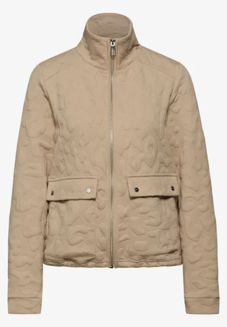 Leo Jacquard Jacke sanded beige mel.