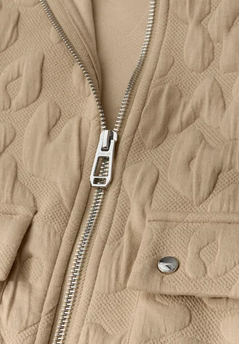 Leo Jacquard Jacke sanded beige mel.