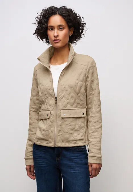 Leo Jacquard Jacke sanded beige mel.