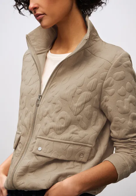 Leo Jacquard Jacke sanded beige mel.