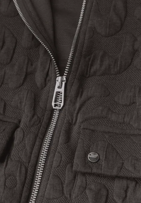 Leo Jacquard Jacke rustic brown mel.