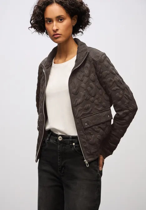 Leo Jacquard Jacke rustic brown mel.