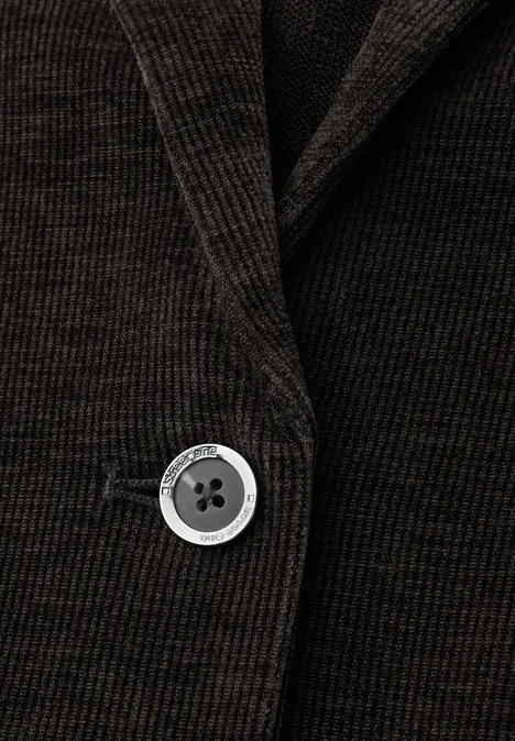 Chenille Cord-Blazer darkest brown
