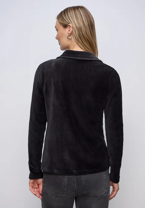 Zachte corduroy blazer Black