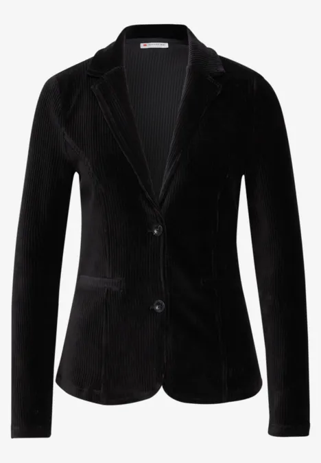 Zachte corduroy blazer Black