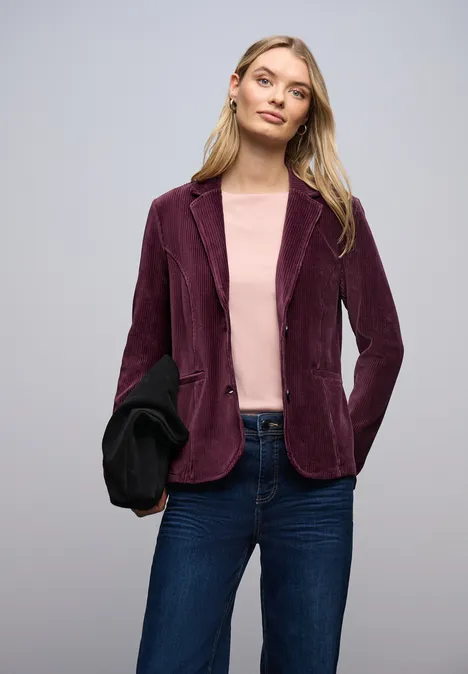 Zachte corduroy blazer Jazz Berry