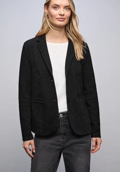 Glitzernder Jacquard Blazer Black Glitzernder Jacquard Blazer Black