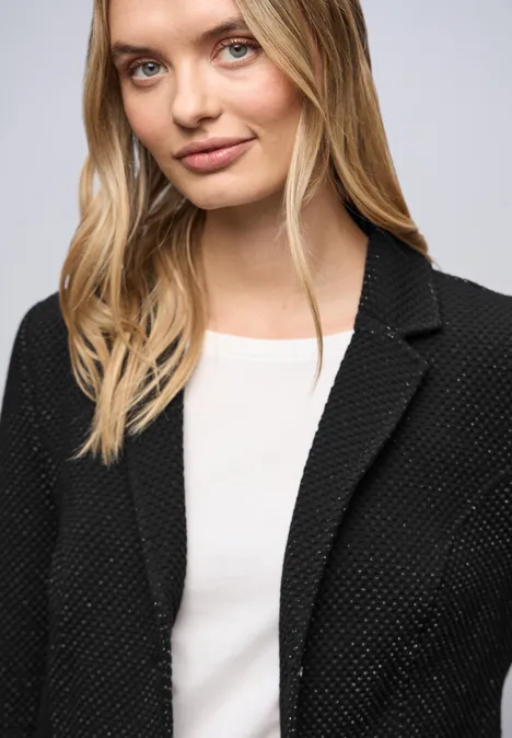 Glitzernder Jacquard Blazer Black Glitzernder Jacquard Blazer Black